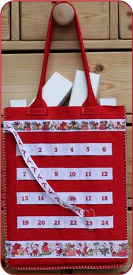 Advent Number Ribbon Ribbon Bag - Santa Grotto